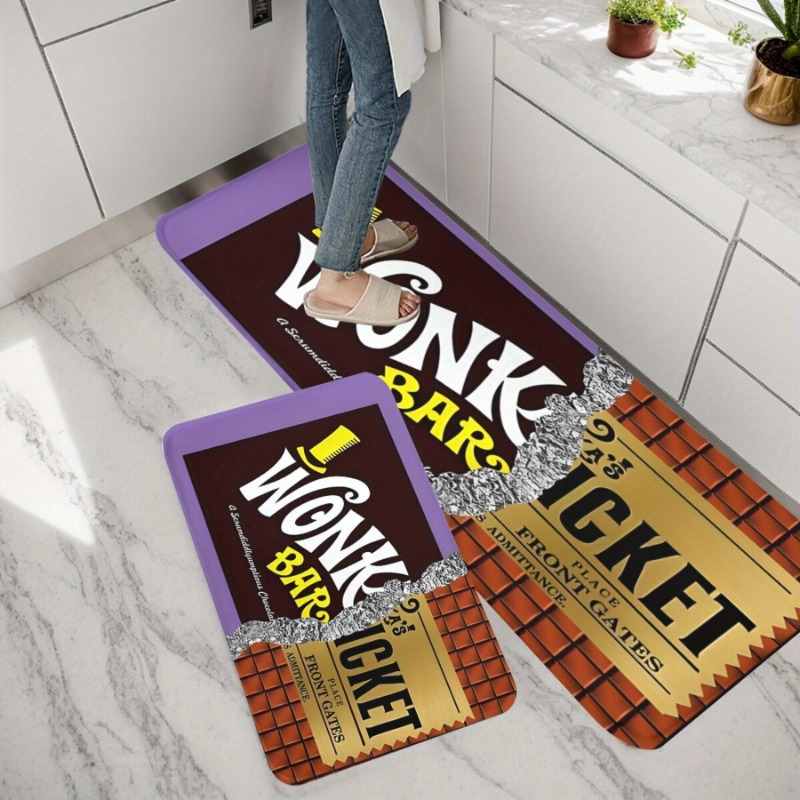 Commercial Kitchen Ideas - Machine Washable Rug Chocolate Bar Kitchen