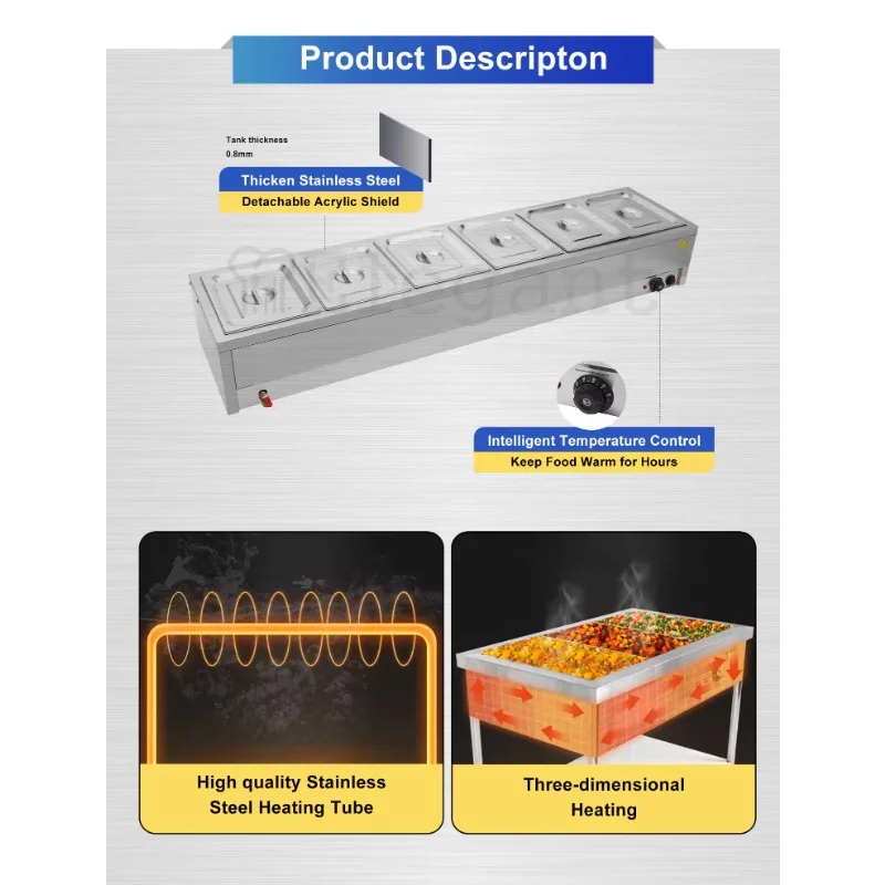 Commercial Food Warmer Steam T - Bain Marie Food Warmer 评论和价格