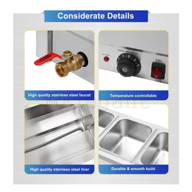 Commercial Food Warmer Steam T - Bain Marie Food Warmer 评论和价格
