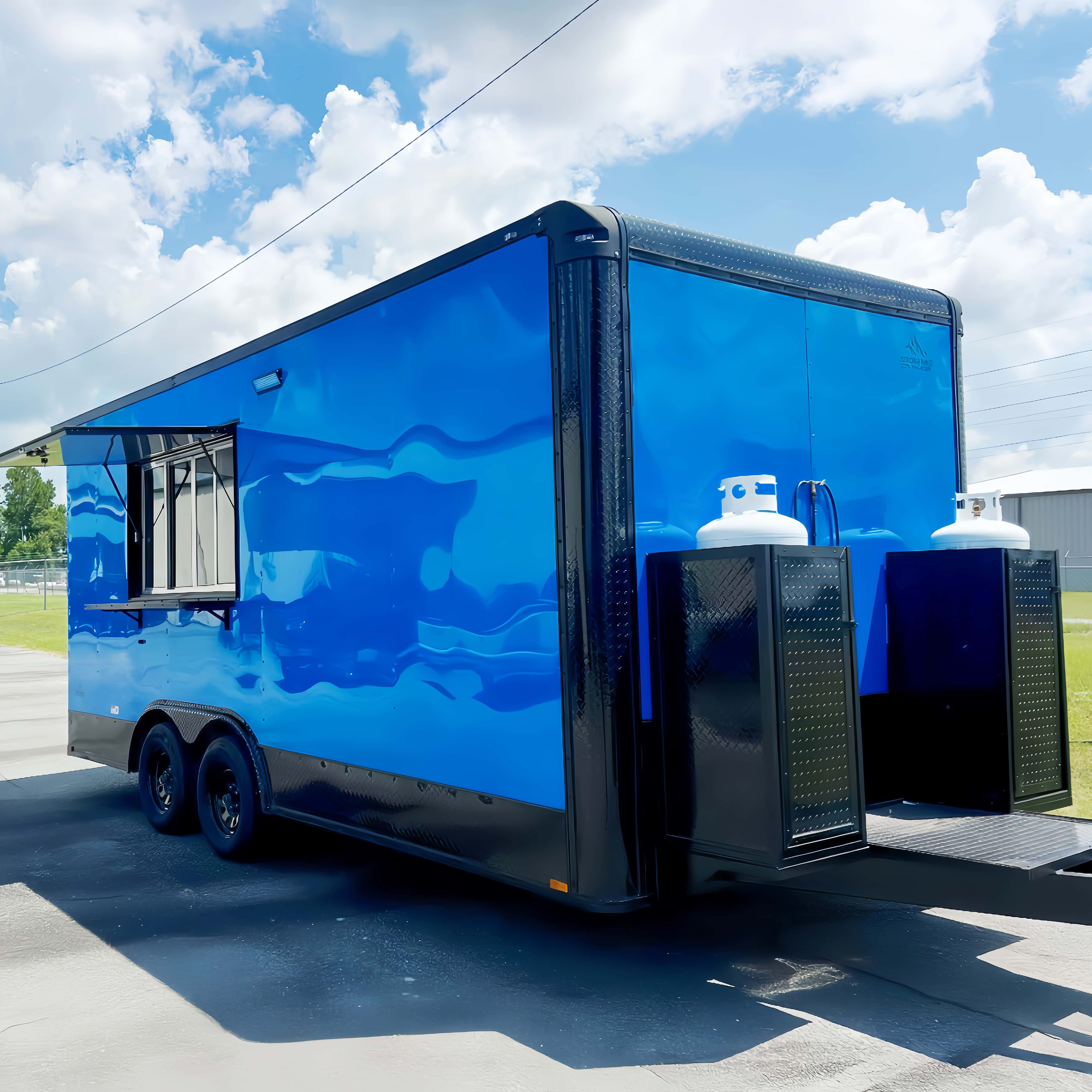 Outdoor Food Truck Trailer wit - Commercial Kitchen Trailer 评论和价格