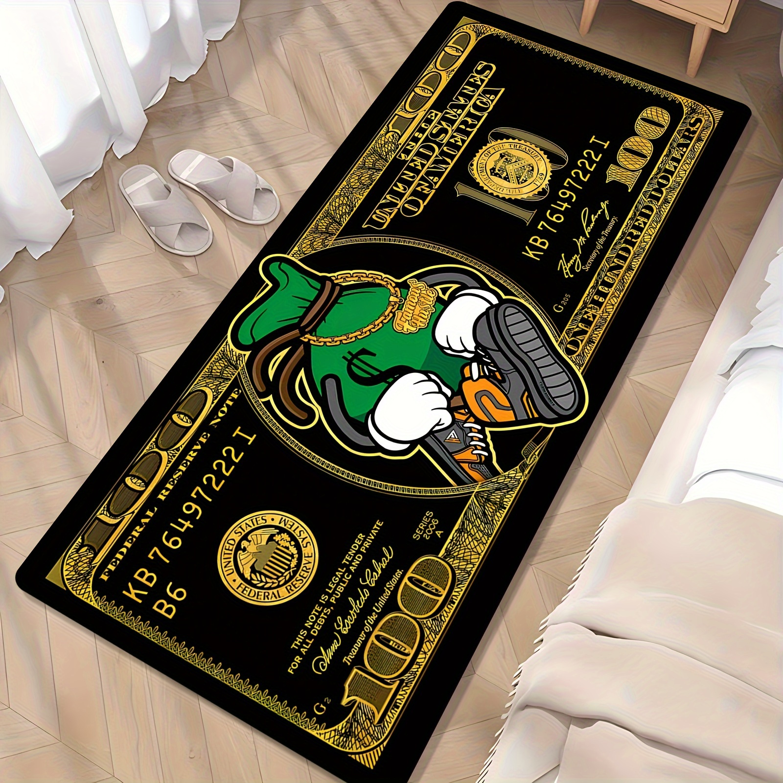 $100 Bill Pattern Area Rug,Sof - Commercial Kitchen Ideas 评论和价格