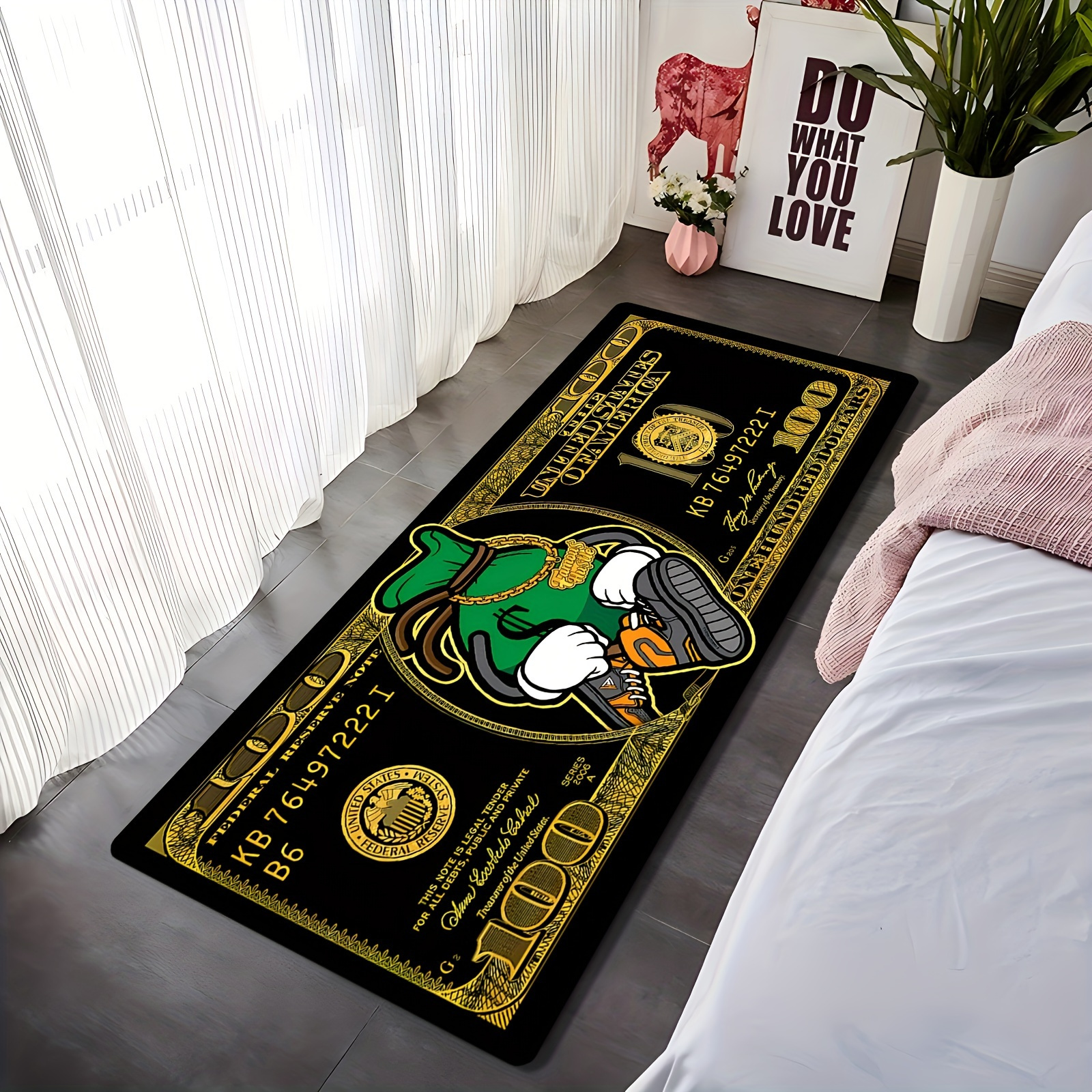 $100 Bill Pattern Area Rug,Sof - Commercial Kitchen Ideas 评论和价格