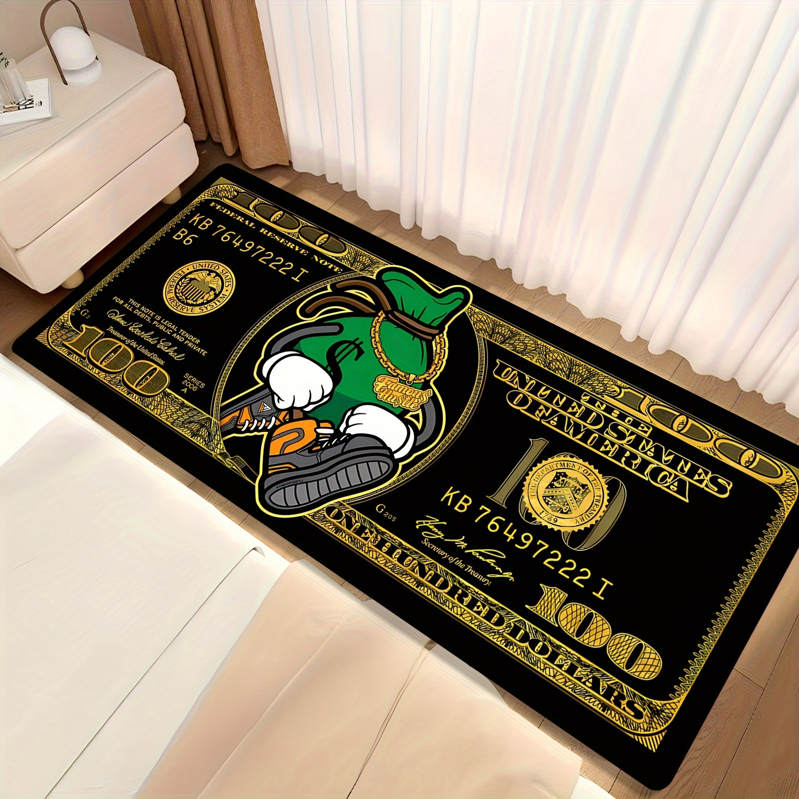 $100 Bill Pattern Area Rug,Sof - Commercial Kitchen Ideas 评论和价格