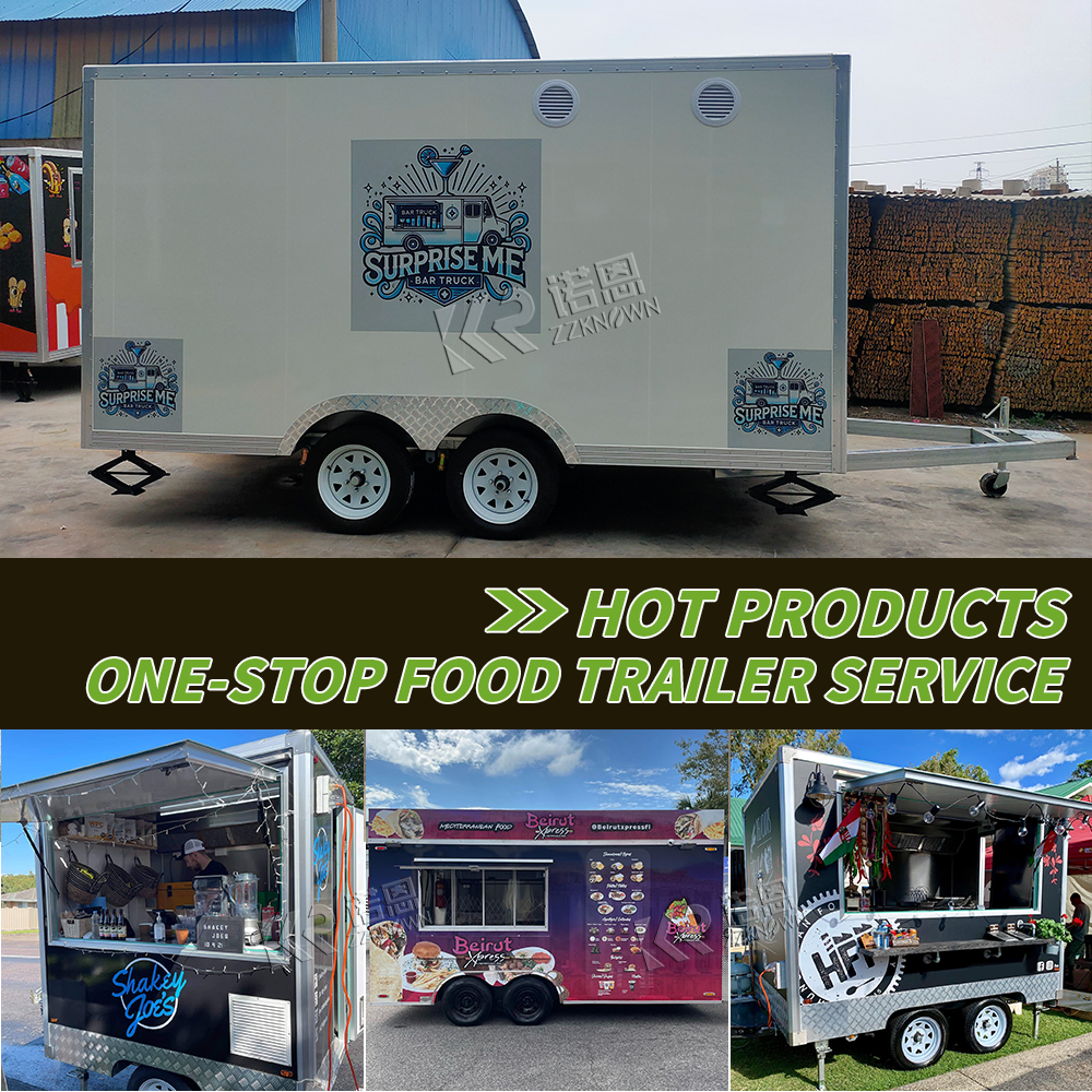 Mobile Food Truck With Full Ki - Commercial Kitchen Trailer 评论和价格
