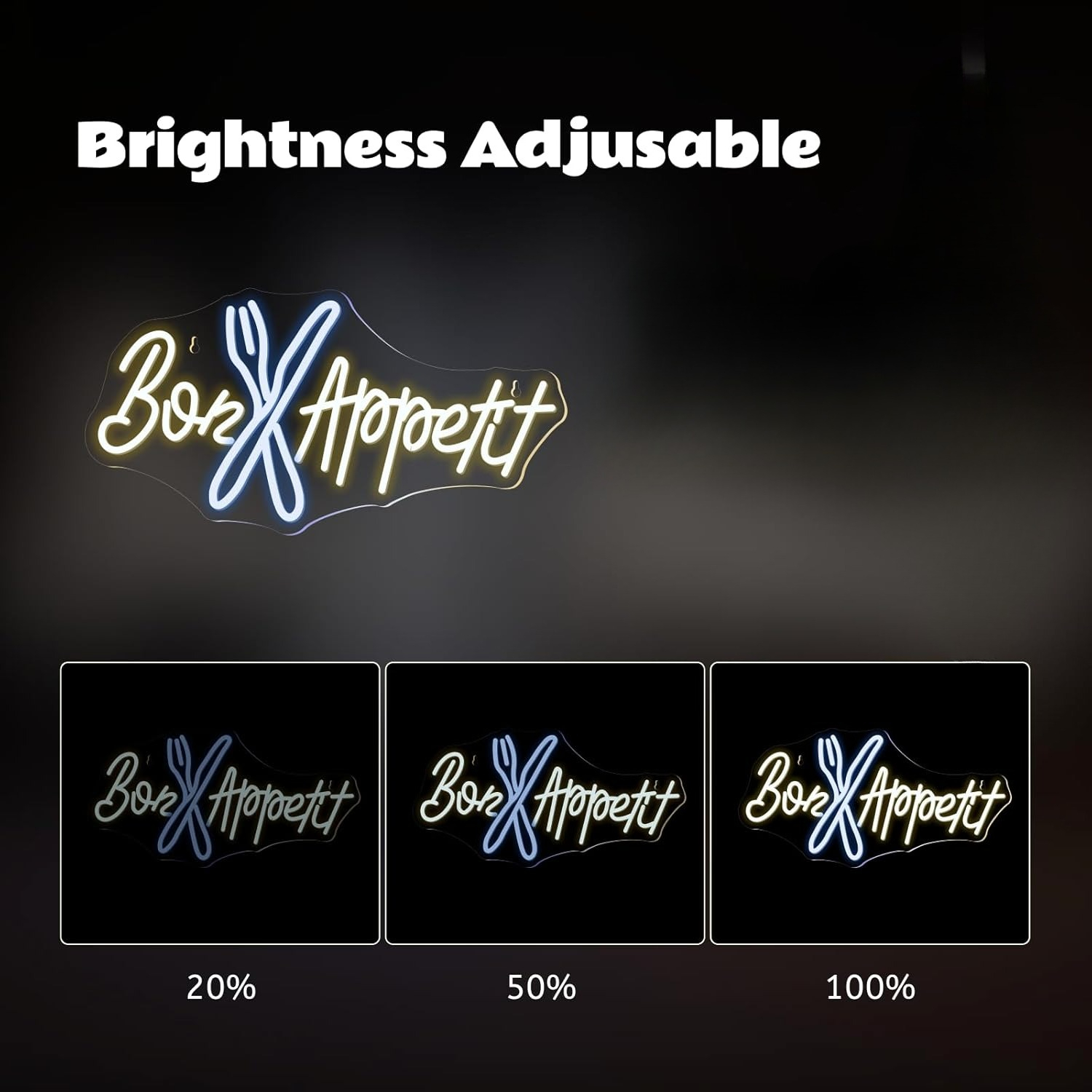 Bon Appétit Neon Sign Good App - Commercial Kitchen Ideas 评论和价格