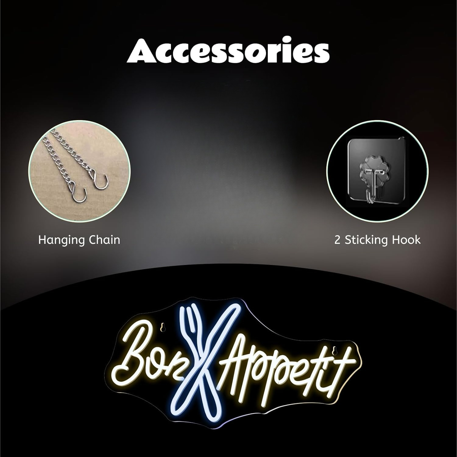 Bon Appétit Neon Sign Good App - Commercial Kitchen Ideas 评论和价格