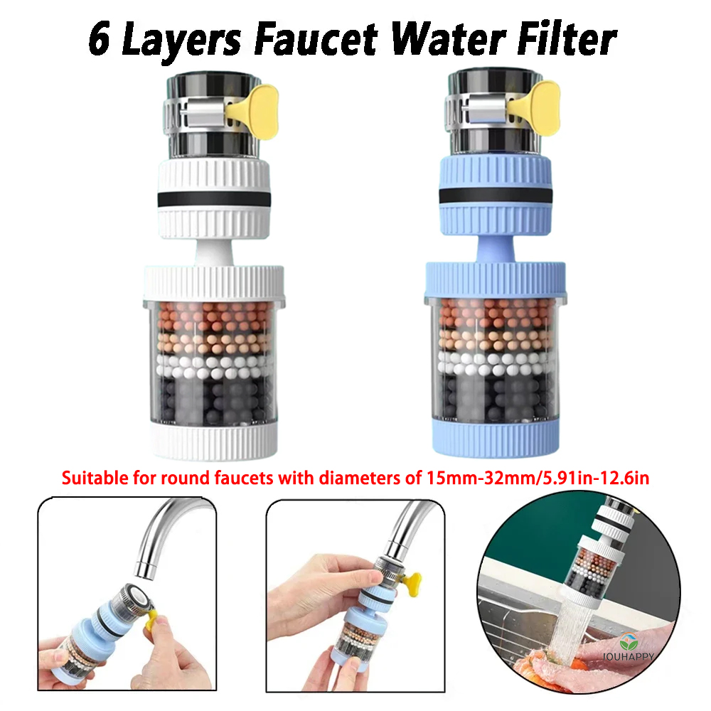 6 Layers Faucet Water Filter U - Commercial Kitchen Tap 评论和价格