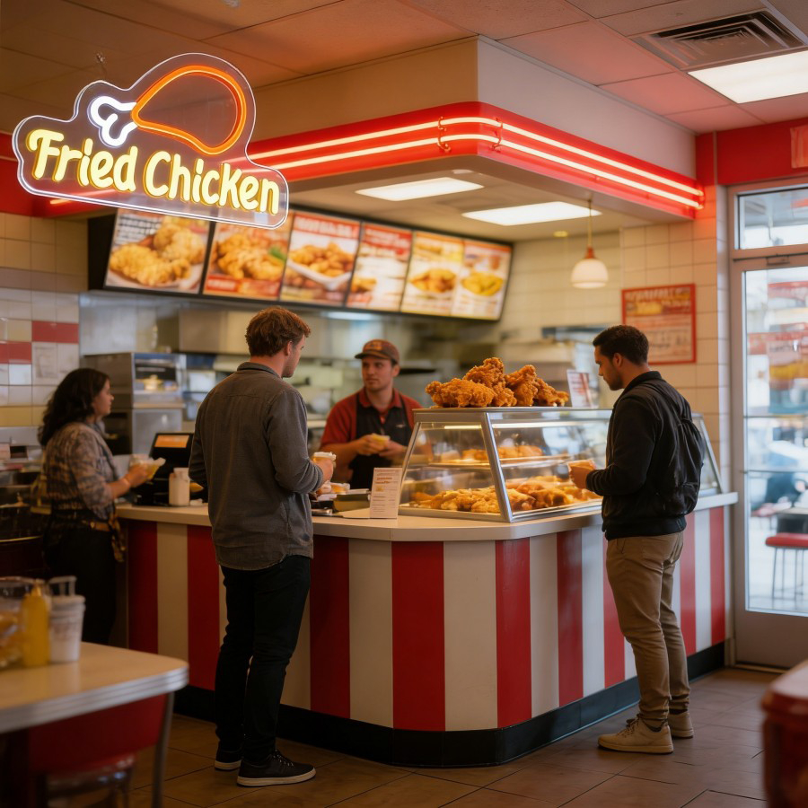 Fried Chicken LED Neon Sign fo - Commercial Kitchen Ideas 评论和价格